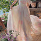 Puff sleeve floral dress women's summer and early autumn long skirt   S3428