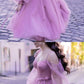 Mauve Tulle Long Sleeve Homecoming Dresses     S2669