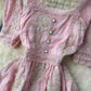 retro style dress for women lace embroidery square neck sweet princess dress     S4613