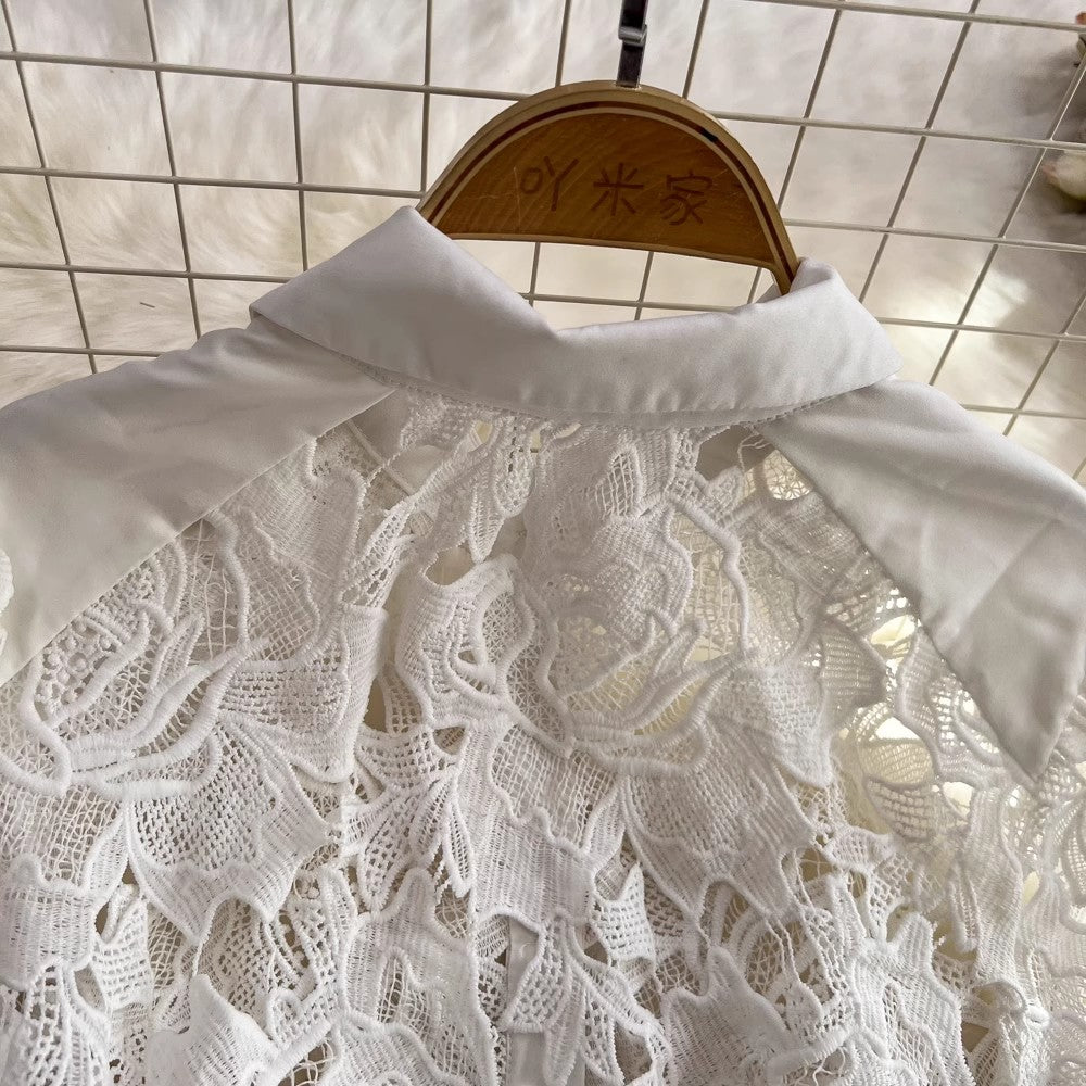 lace dress shirt dress for women     S3902