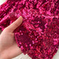 off-shoulder long-sleeved sequined dress for women party dress     S4534