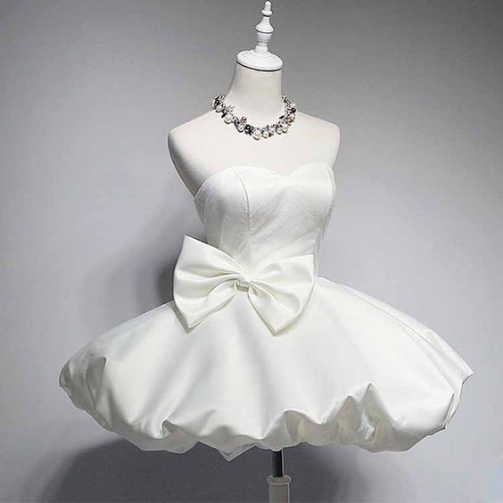 Fashion  Save White Prom Dress,bowknot Prom Dress,sweetheart Prom Dress,fashion Homecoming Dress,sexy Party Dress, Style Evening Dress    S2958