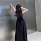 Black sleeveless dress for women black skirt      S3459