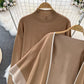 large shawl women's knitted cardigan coat two-piece a-line dress      S4216