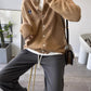 embroidered bear knitted cardigan for women spring and autumn new style round neck sweater jacket     S3382