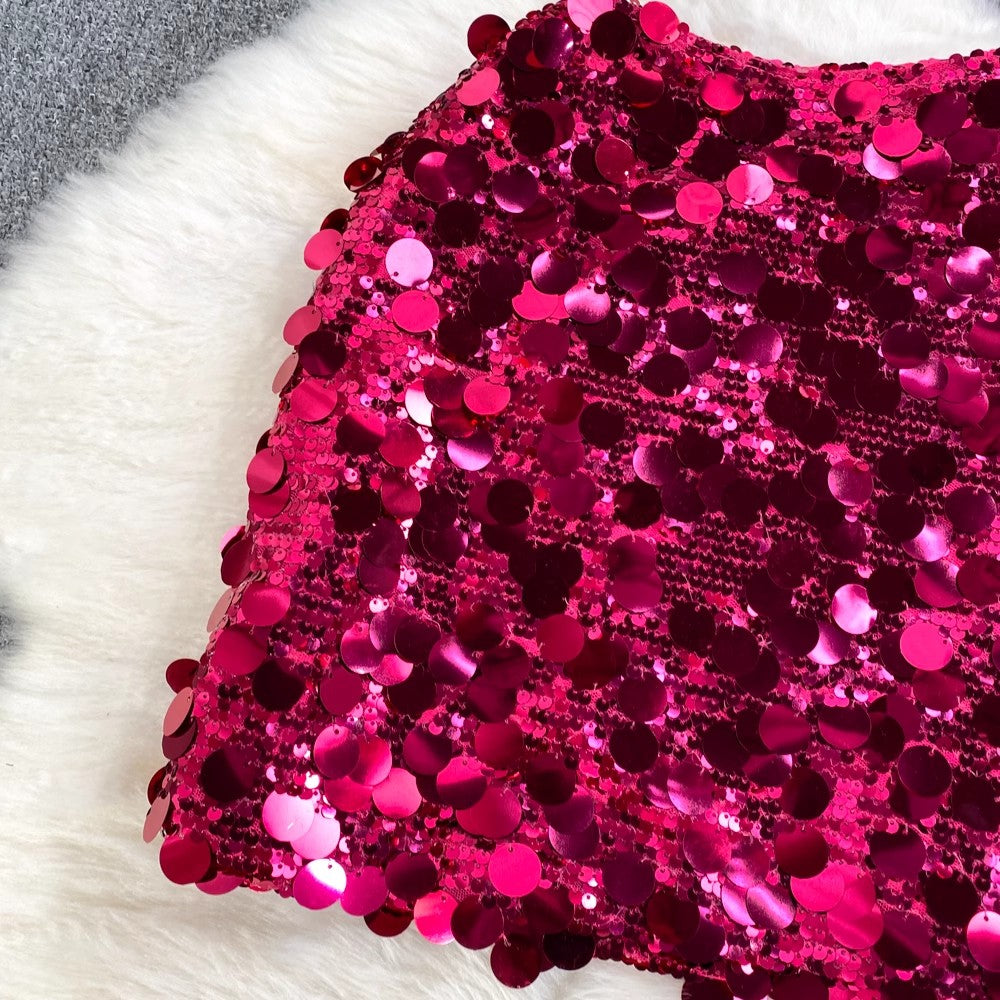 sequined skirt for women summer A-line mini skirt       S4037