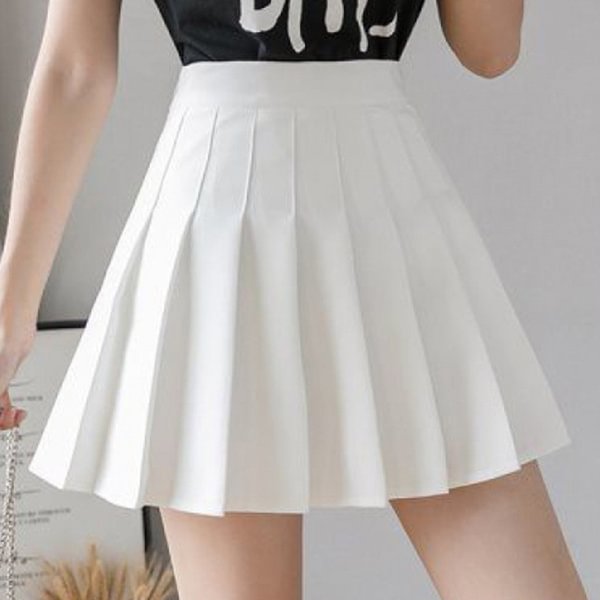 Spring Summer Korean Skirt Shorts Women High Waist Sexy Mini Skirt School Short Pleated Kawaii Japanese Pink Skirt Female     S2818