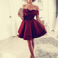 2023 Cut Shorts Layers Off-The-Shoulder Sweetheart Mini A-Line Homecoming Dresses      S3256