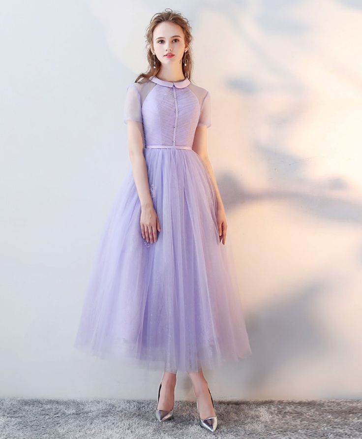 High Neck Tulle Lace Prom Dress Tulle Lace Homecoming Dress     S3268