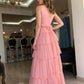 Long Prom Dresses Deep V Neck Formal Dresses for Women Evening Party Gwon        S3866
