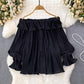 design ruffled shirt for women new pleated long-sleeved top     S4211