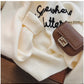 Designed embroidered round neck sweater for women long-sleeved sweater casual top      S4831