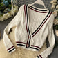 Style V Neckline Loose Sweater Long Sleeve Sweater Sweater Coat Spring And Autumn Clothing      S4369