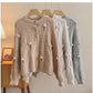 Sweater Jacket Women's Embroidered Knitted Top     S4792