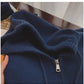 Solid color zipper knitted cardigan for women long-sleeved sweater jacket      S4850