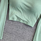 square collar t-shirt with chest pad for women short shirt top long sleeves      S3986