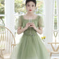 Fairy homecoming dress, green bridesmaid dress,fresh party dress,custom made       S3223