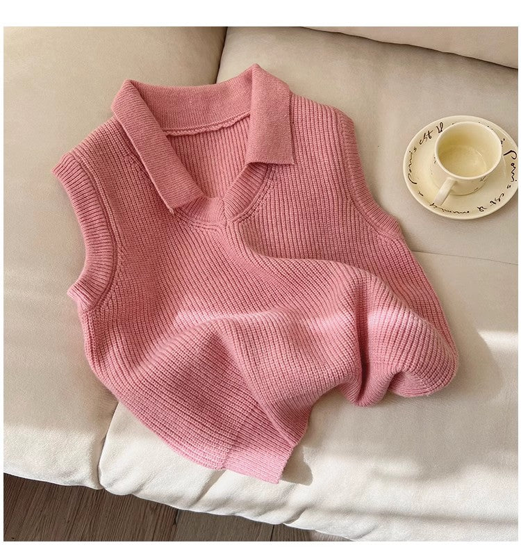 pullover sweater vest for women new style knitted vest trend    S5018