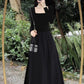 black dress for women 2023 autumn long-sleeved Dress     S3884
