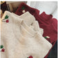 Retro embroidered flower round neck sweater for women long-sleeved sweater    S4805