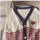 Striped knitted vest for womensleeveless sweater jacket     S5031