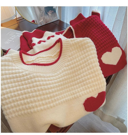 Fashionable embroidered round neck sweater for women      S4887