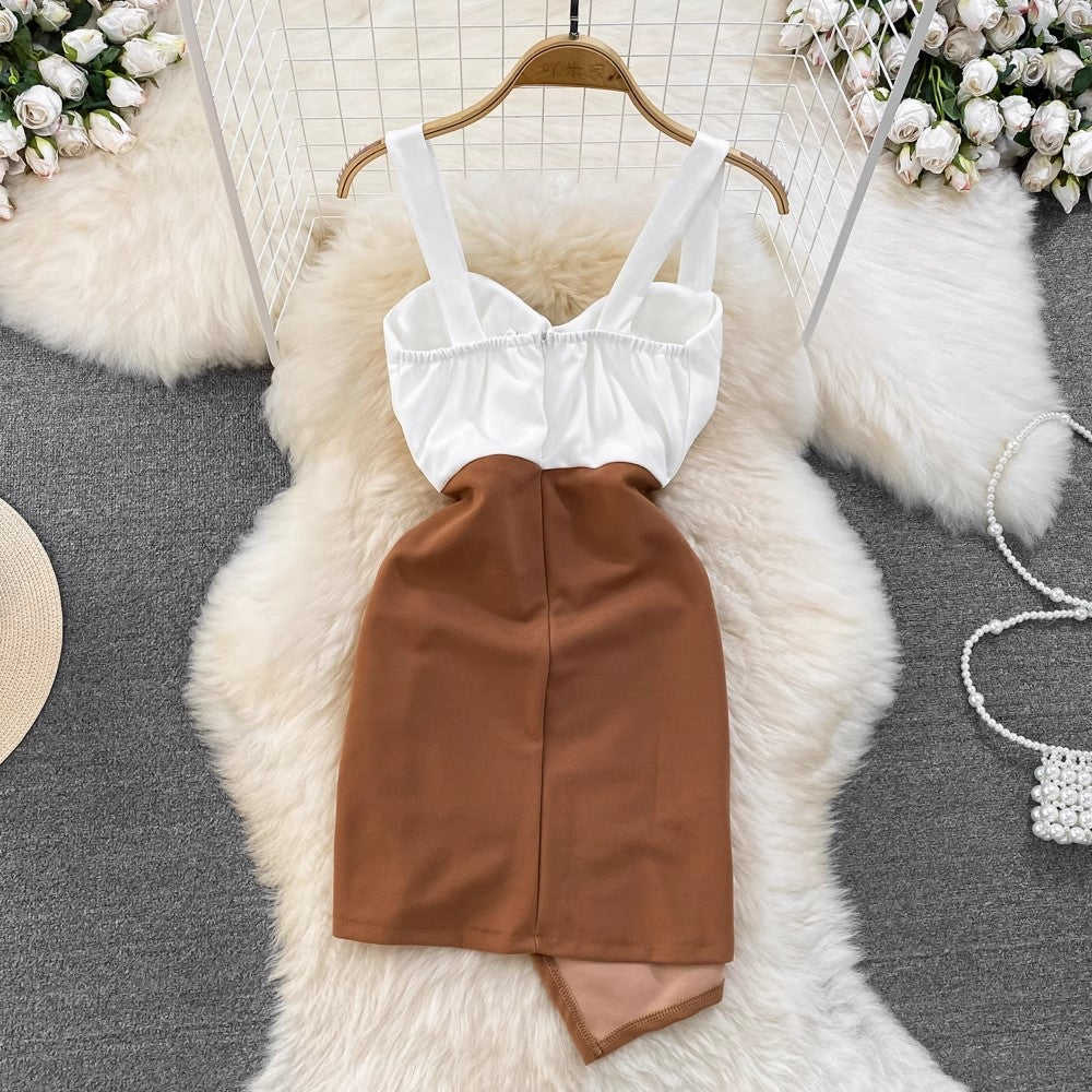 Fashion Sexy Tube Top Suspender Dress Fashion Irregular Dress for Women      S4198