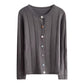 round neck colorful button sweater long-sleeved sweater jacket     S4759