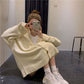 LOOSE V-NECK RETRO BUTTON KNITTED CARDIGAN SWEATER     S2787