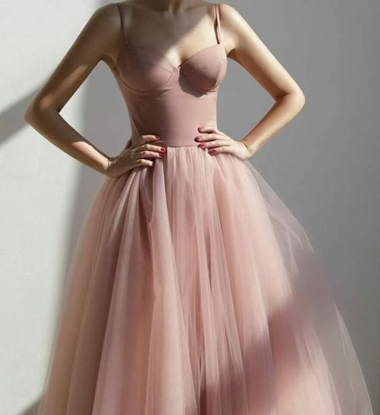 Simple Pink Party Dress, Prom Dress    S2593