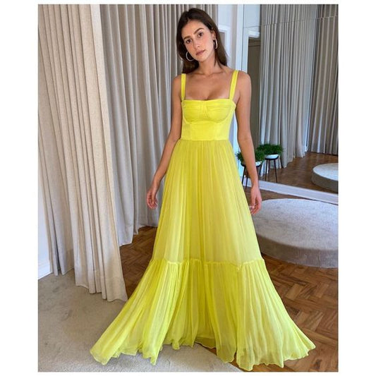 Yellow Prom Dresses Long Formal Dress    S2925