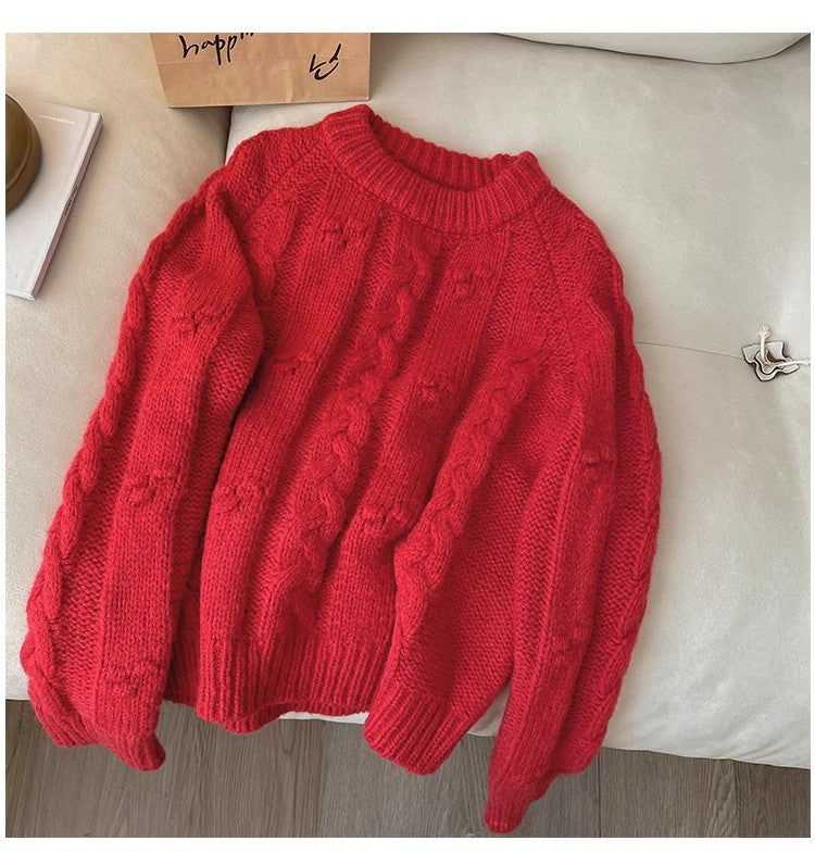 popular beautiful sweaters for women new style round neck sweaters    S4856