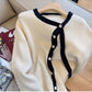Long-sleeved knitted cardigan women's new soft design sweater jacket    S4872