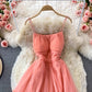 backless dress beach dress elegant long skirt      S4353