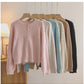 Soft cardigan sweater for women solid color knitted top jacket     S4827