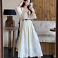 Fairy travel outfit V-neck suspender embroidered long skirt tassel sunscreen cardigan two-piece suit R1728