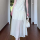 Jacquard sleeveless halter dress cool and gentle temperament waist A-line long skirt R0857