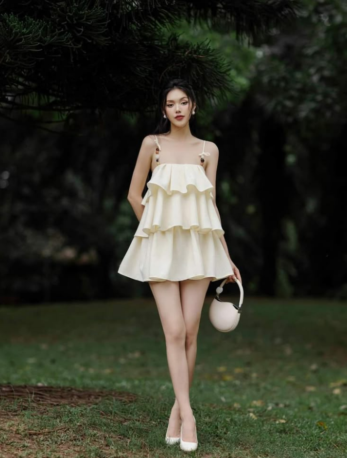 Off-white sling cute loose elegant mini skirt homecoming dress R3540