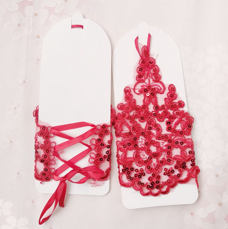 Lace diamond children's wedding dress flower girl dress girl performance dance gloves decoration     S6231