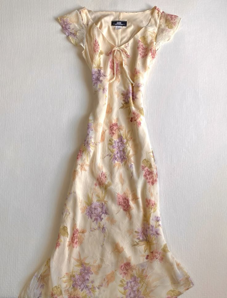 Apricot floral V-neck slim waist long skirt homecoming dress R2675