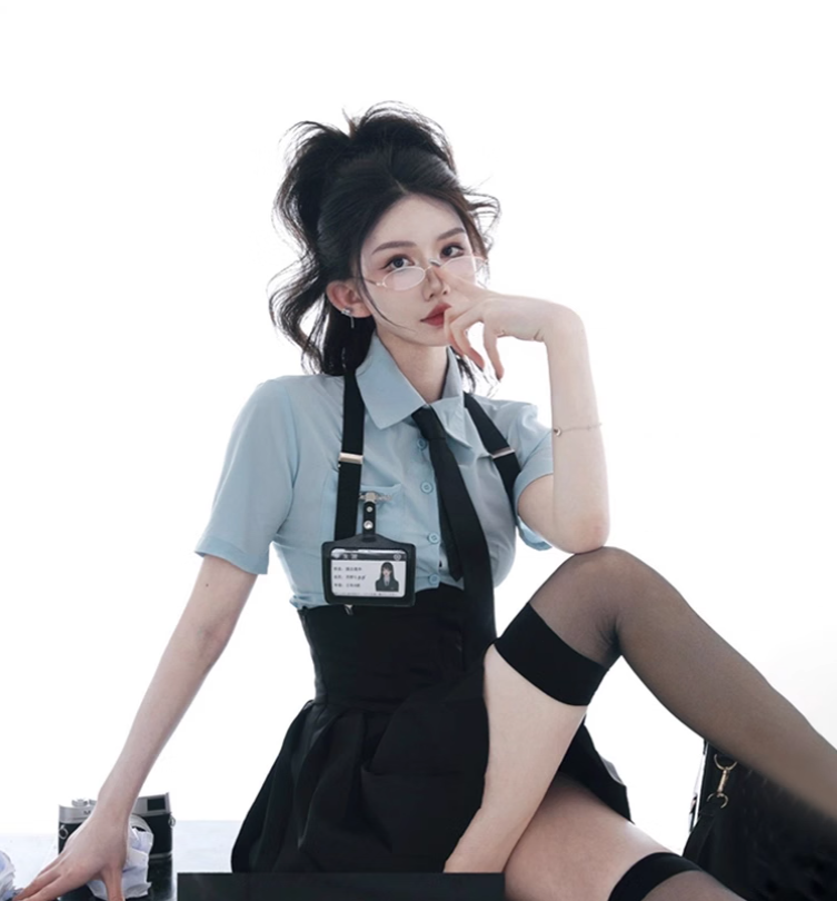 College style suspender fishbone dress 2025 large size pure desire JK suit skirt R1049