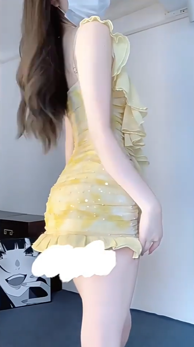 Slightly plump high-end bow tube top dress for women with waist-hugging dress R3137