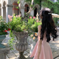 French style pink fake two-piece dress summer new temperament A-line short skirt R4341