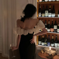 Summer Off Shoulder Dress For Women Party Elegant Fashion Outfits Elegant Midi Dress      S5429