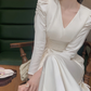 Elegant Long Sleeve Drawstring Party Dress for Women        S5409