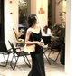Women Strapless Midi Dress Elegant Fashion Party Dresses      S5398