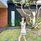 College style doll collar long-sleeved knitted cardigan 2025 contrast color A-line skirt suit R1292