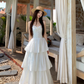 Fairy Qianjinfeng waist skirt daisy flower gentle white moonlight cake dress R1748