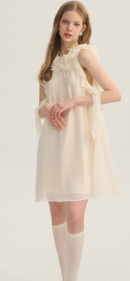 French halter neck short dress suspender skirt fairy skirt high-grade mini skirt female summer R3565