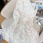 French tea break floral sleeveless halter dress new style gentle style first love sweet short skirt R4038